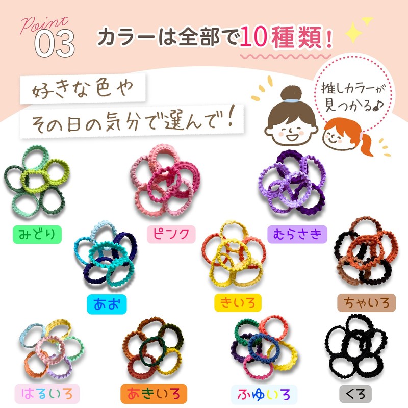 Tear Resistant & Tangle-Free Kids Hair Elastic Kids Hair Rubber