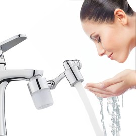 Aireador Extensor de Grifo Giratorio de 1440 °, Filtro Rotativo Aireador de Grifo Extensor de Grifo para Cocina y Baño Lavabo con 2 Modos de Salida de Agua