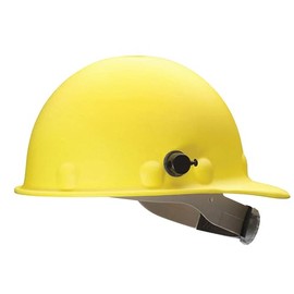 Fibre-Metal by Honeywell P2AQRW02A000 Super Eight Fiber Glass Cap Style Ratchet Hard Hat with Quick-Lok, Yellow, Medium
