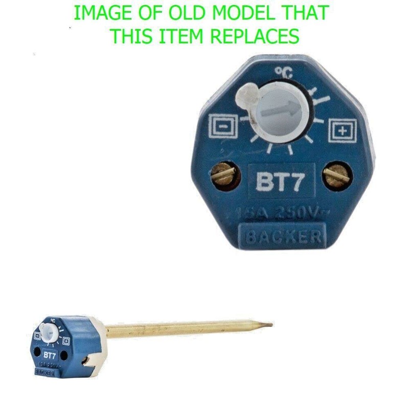 Backer BT7 Immersion Heater Rod Thermostat 15A 7 Inches IMM7ST
