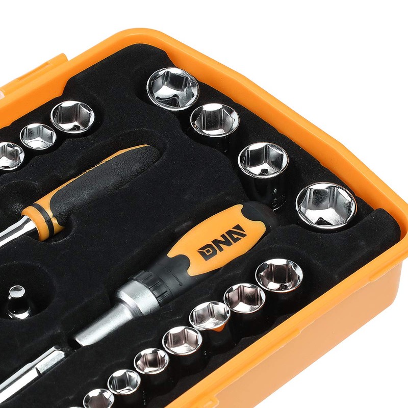 DNA MOTORING Home Repair Tool Set, Magnetic Screwdriver Socket Set,