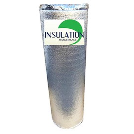 INSULATION MARKETPLACE SmartSHIELD -3mm 48 Inchx50Ft Reflective Insulation roll, Foam Core Radiant Barrier, Thermal Insulation Shield - Engineered Foil