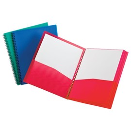 Oxford Pocket Folder Organizer, 8-Compartment, Plastic, Letter Size, Assorted Colors (Colour May Vary), 200-Sheet Capacity