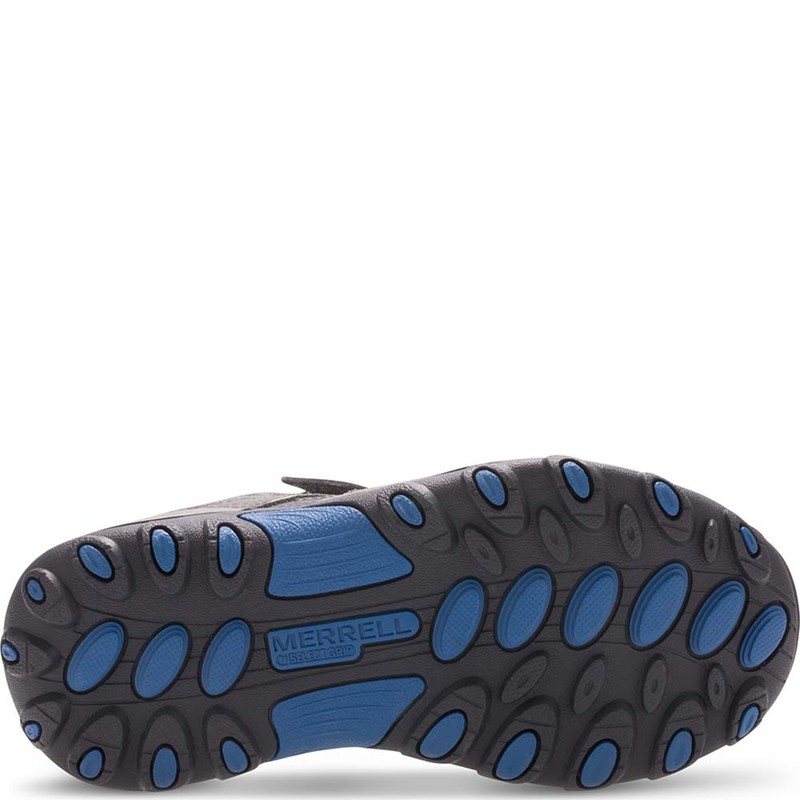Merrell Kids' Trail Chaser Sneaker, Grey/Blue/Citron, M Big Kid