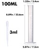Yizerel Measuring Cylinder Set, 4 Sizes Graduated Polypropylene Lab Test