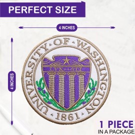 Unbranded Washington University Logo Iron On Patch - Sew Patch - Embroidered Patch 4"x4"