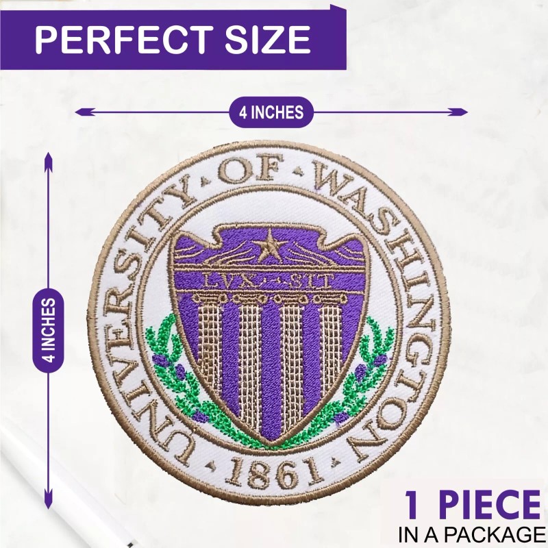 Unbranded Washington University Logo Iron On Patch - Sew Patch