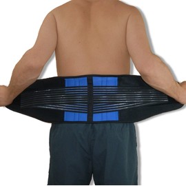 NeoPhysio Neoprene Double Pull Lower Back Support Lumbar Brace = S