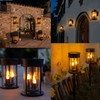 Outdoor Garden Solar Stake Lights Flickering Candle Lantern Lighting for