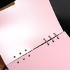 6 Pcs A5 Binder Dividers, 6 Holes Pink Clear Binder