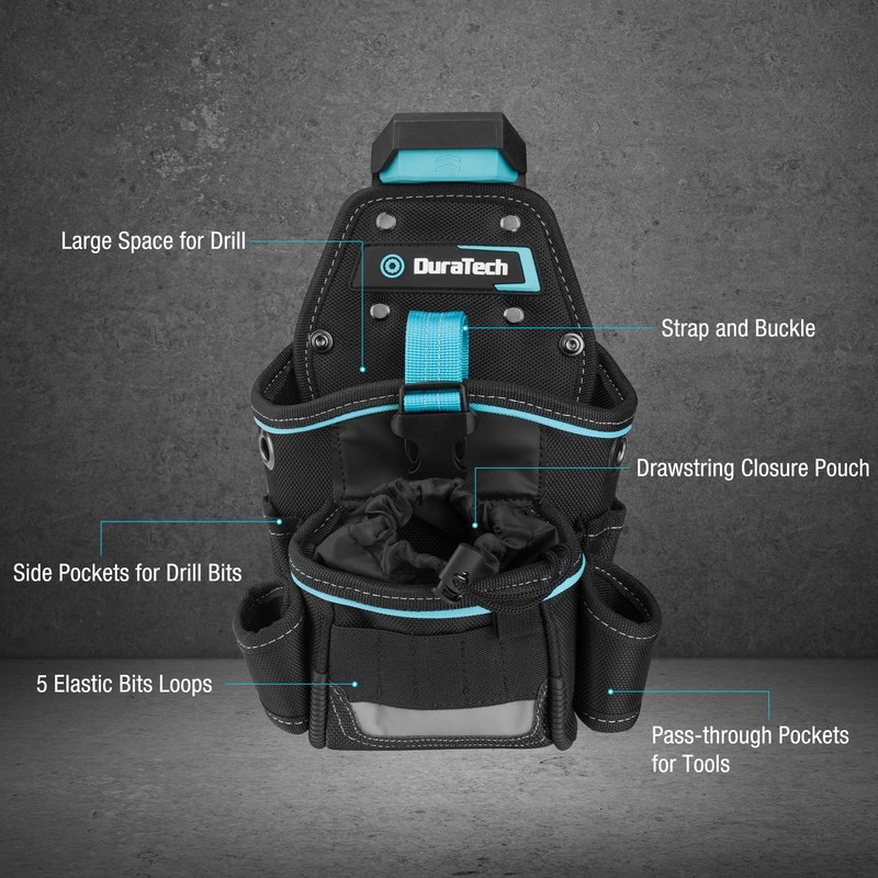 DuraTech Drill Holster with Quick Release Buckle, Heavy Duty Impact