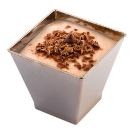 2 Ounce Appetizer Cups, 100 Square Mini Dessert Cups - Disposable, Recyclable, Silver Plastic Square Plastic Cups, Mini, For Appetizers Or Desserts - Restaurantware