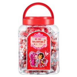 Candy Hearts 35 Mini Pouches with Cute Sayings, Individual Bags of Heart Shaped Candy, Valentine’s Day Heart Candy by Captain Confections (35x1oz/30g)