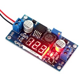 DollaTek LM2577 Boost Converter DC 3-34V to 4-35V 5V / 12V Adjustable Step Up Volt Regulator with Red LED Voltmeter Voltage Monitoring Power Supply Module