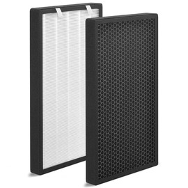 AMOYFILTER 2 Pcs HSP003 Replacement Filter Compatible with Hathaspace Air Puri-Fier Filters HSP003, 2 in 1 Premium HSP003 Filter for Cleaning the Air in Large Rooms, Making It More Efficient