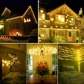 Speclux Christmas String Lights 50M 500 LEDs Copper Wire Starry Fairy Lights, Dimmable with Remote Control, Decorative Christmas Lights Waterproof for Indoor Outdoor Garden Terrace Bedroom