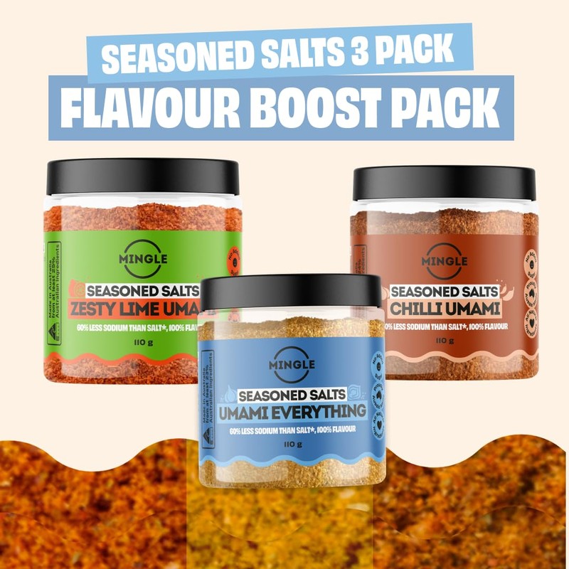 Mingle Seasoning No Nasties Seasoned Salt Jars 3 Pack