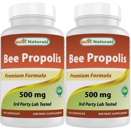 Best Naturals Best Naturals Bee Propolis 500 mg 120 Capsules (120 Count (Pack of 2))