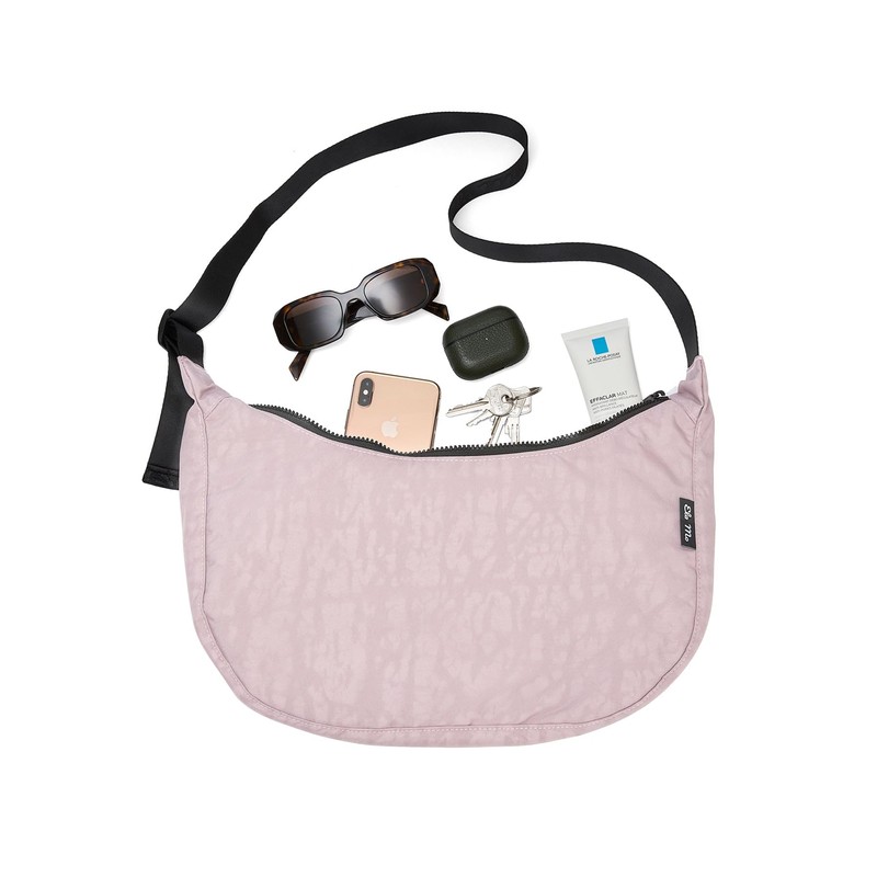 Ela Mo Crossbody Moon Bag, lavender