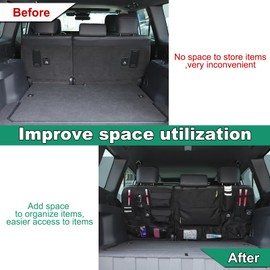 Heutamo Trunk Hanging Organizer Backseat Bag Compatible with Toyota Land Cruiser 250 Prado J250 LC250 2024 2025, Seat Back Car Organizer Storage Pockets