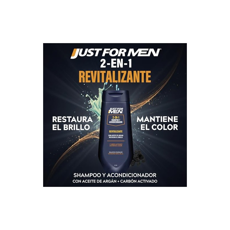 Just For Men Shampoo y Acondicionador 2 en 1 Revitalizante