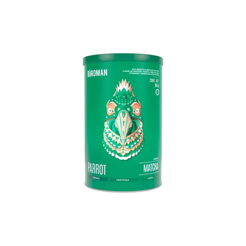 Suplemento Polvo Birdman Proteínas Parrot Sabor Matcha 900g