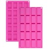 2pcs Chocolate Bar Molds Rectangle Silicone Baking Molds for Chocolate
