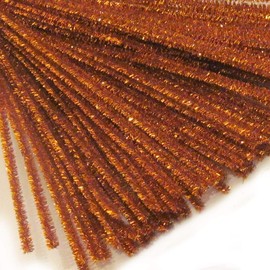The Crafts Outlet Chenille Sparkly Stems, Pipe Cleaner, 12-in (30-cm), 250-pc, Copper
