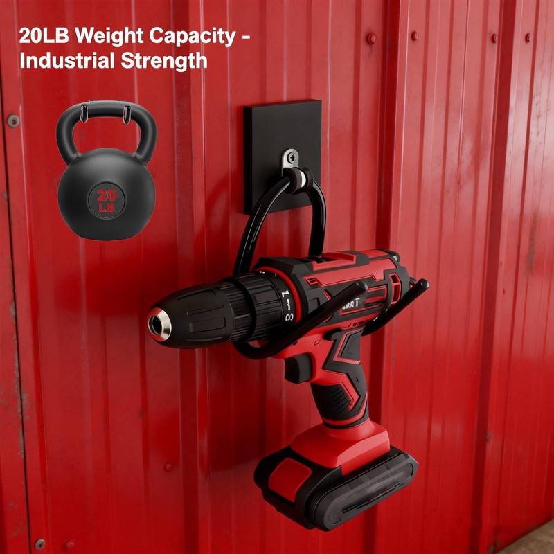 AITOPMART 4 Pack Heavy Duty Magnetic Hooks, Power Tool Organizer