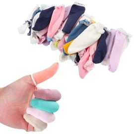 Cloth Finger Cover, Finger Back, Finger Supporter, Fingertip Protection Sack, Prevents Fingertip Abrasion, Hand Eczema, Cracks, Cotton, Elastic, Anti-Static, Anti-Slip, Anti-Slip, Fingertip Care, Work, Medical, Sculpture, Experiment, Pack of 20 (Color)
