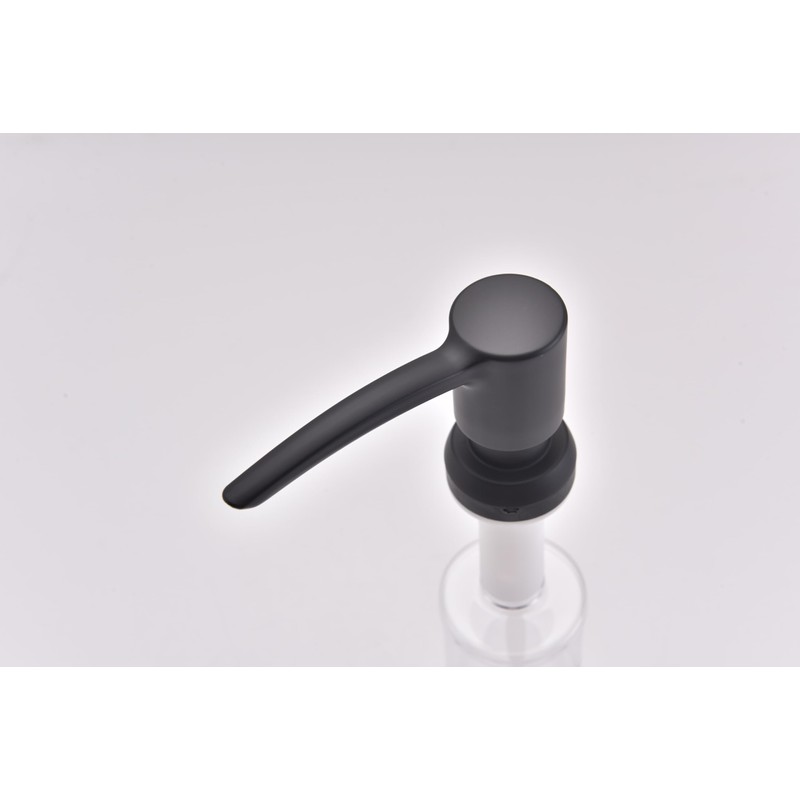 Built in Sink Soap Dispenser Matte Black, ABS Pump Head,