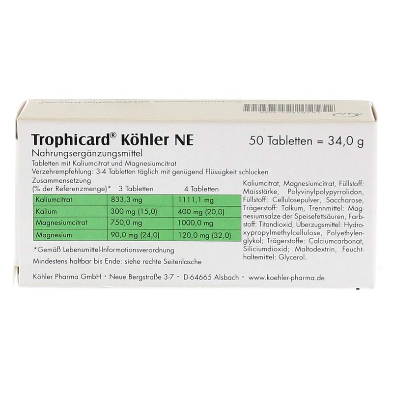 Trophicard Köhler NE Tablets