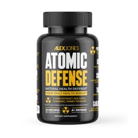 Alex Jones Naturals - Atomic Defense - Natural Health Defense with Cumin Extract, Trumeric, Sea Moss, Honey Powder, for Gut Health, Immune Boost, Antioxidants, Vitality, Energy Support