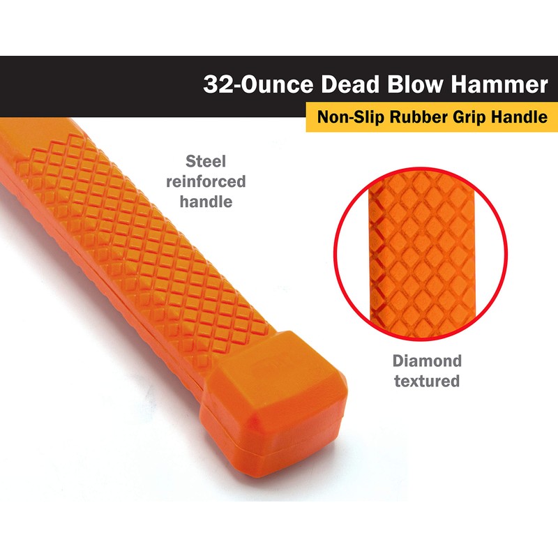 Titan 63140 3-Piece Dead Blow Hammer Set | Includes 32oz,