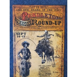 Pendleton Round Up Rodeo poster western Art Bob Coronato Oregon Jackson Sundown