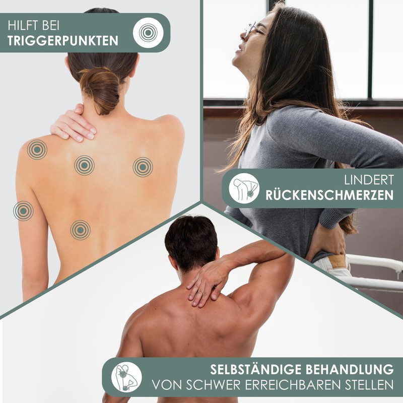 CHIROGUN Duo Trigger Point Pusher with Suction Cup - Back