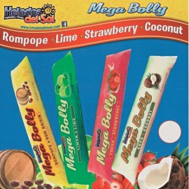 Helados del Sol Mega Bolly Rompope, Lime, Strawberry, Coconut Sticker 8"x8"