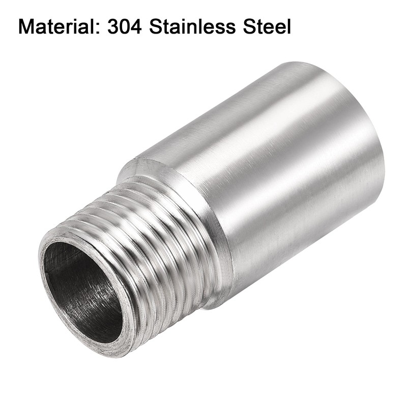 uxcell Shower Head Extension Arm Stainless Steel 1/2PT Male to