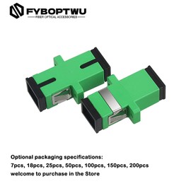 fyboptwu - 25pcs SC Fiber Optic Coupler SC Singlemode (SM) Simplex Fiber Optic Adapter SC Female to SC Female APC Simplex Single Mode Network Internet Connector Adapter