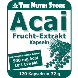 Acai Berry Extract 500 mg Vegetarian Capsules Pack of 120 Capsules