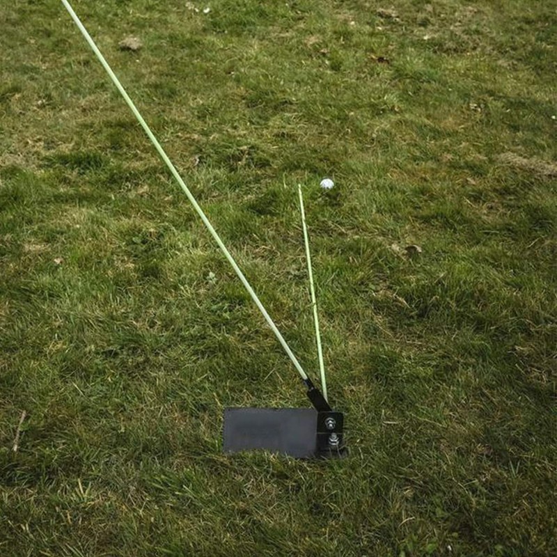 LOVMEAD Golf Alignment Sticks Holder, Golf Training Aids Iron Plate