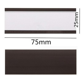 Loopunk 30 Pcs Magnetic Label Holder with Transparent Plastic Protective Film for Metal Shelves, Magnetic Labels and Labels (7.6 x 2.5).