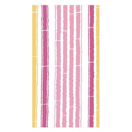 Caspari Bamboo Stripe Guest Towel Napkins in Fuchsia & Pink - 15 Per Package - 4 Packages