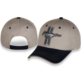 Ford Mustang Tri-Bar Gray and Blue Cotton Hat