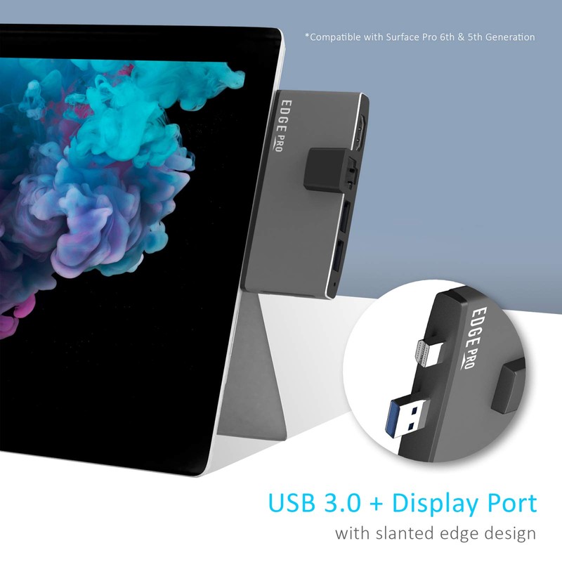 Surface Pro USB 3.0 Mini DP Hub Adapter, mbeat Edge
