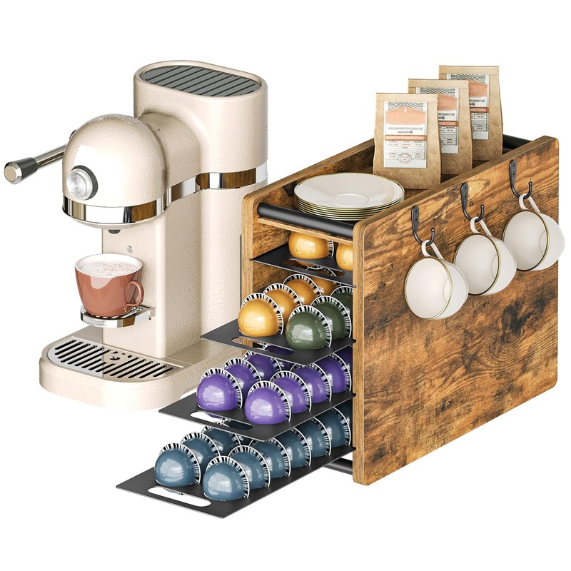 YATINEY Coffee Pod Drawer Holder, 72 Pods Large Capacity, 4