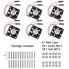 MELIFE 6 pcs Mini Cooling Fan for Raspberry Pi 4/5,