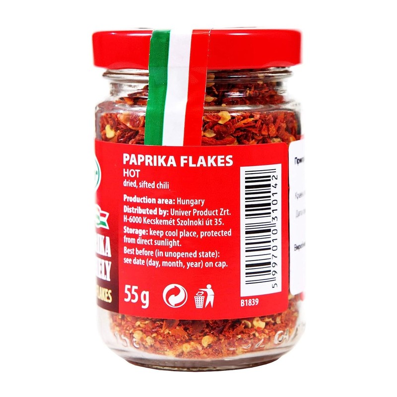 Univer Erös Pista Pepper Flakes 55 g - Premium Hot