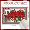 Christmas Poinsettia Placemats Set of 6, Seasonal Winter Christmas Red