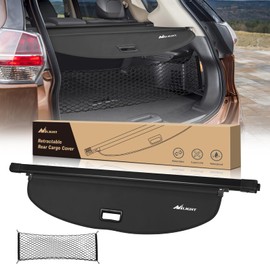Nilight Trunk Cargo Cover for Nissan Rogue 2014 2015 2016 2017 2018 2019 2020, Retractable Security Shade Rear Cargo Cover, with Trunk Storage Net